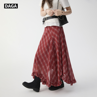 大嘎daga不规则半身裙女垂坠感好