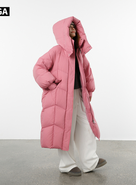 大嘎daga【樱花树下】2026年韩系超好看羽绒服女中长款加厚面包服