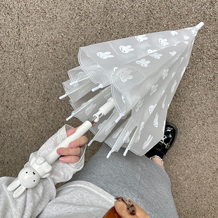女高颜值ins风透明长柄伞 米菲兔雨伞小红书网红爆款 2025新款 正版