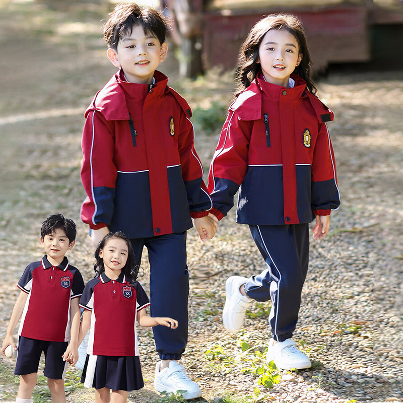 团购优惠！冲锋衣儿童班服套装