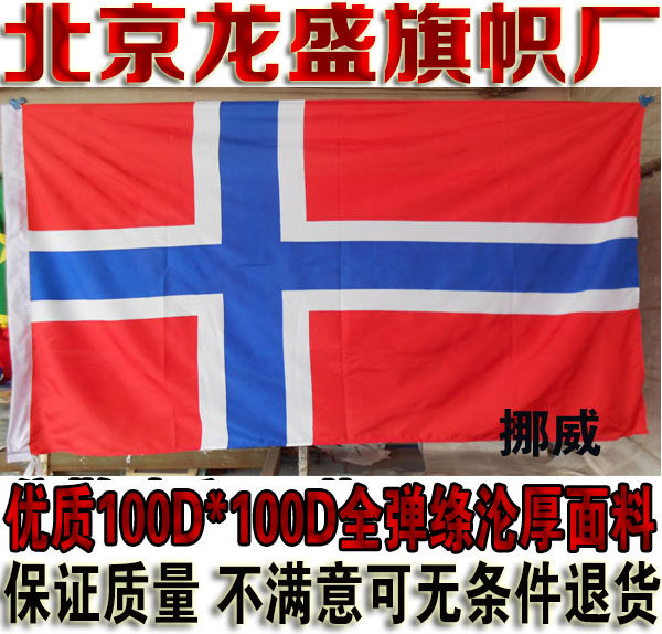 挪威国旗手摇旗串旗办公桌旗户外飘扬旗水印雕印拔染工艺欧洲国旗