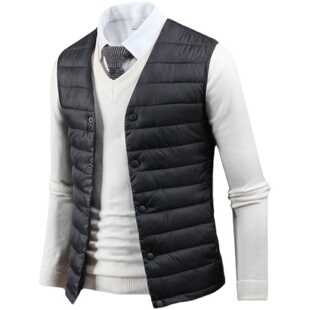 2025秋冬季新款羽绒棉马甲男保暖贴身内穿坎肩中老年背心马夹内胆