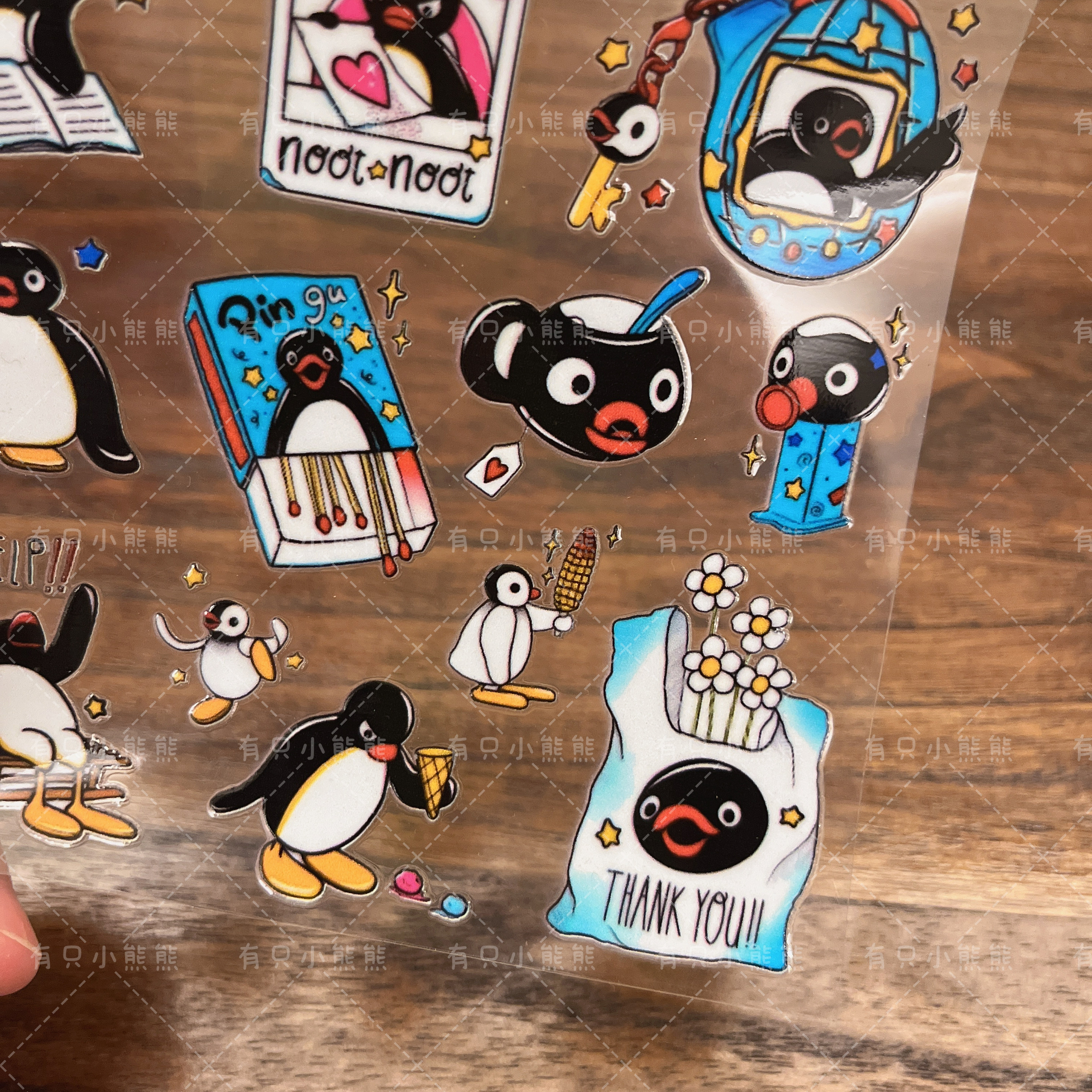 pingu火柴盒企鹅转印贴防水DIY