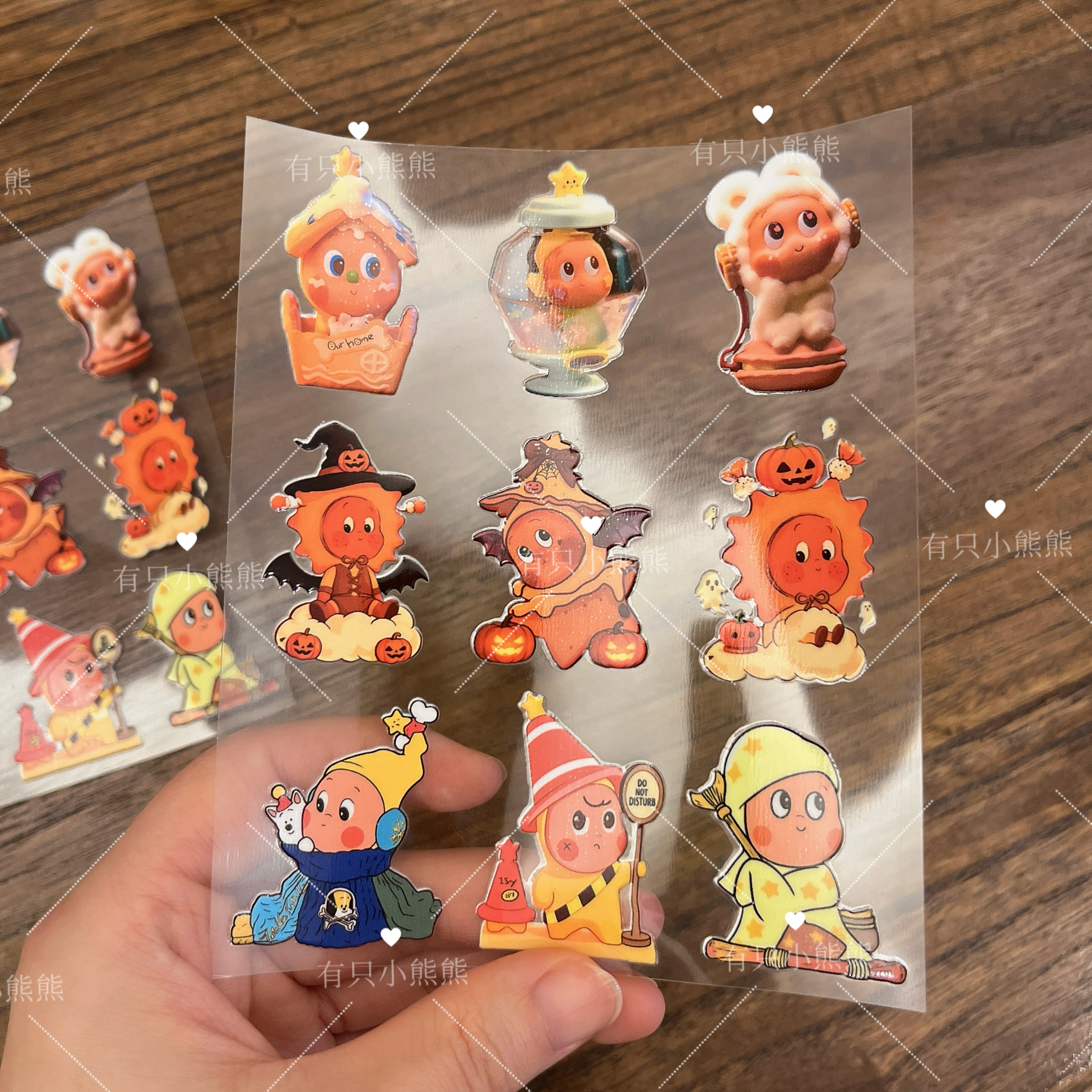 星星人转印贴防水DIY手账贴纸