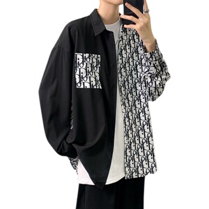 2026春季新款海报景港风大码男女衬衫M-5XL-CS001-P40图片