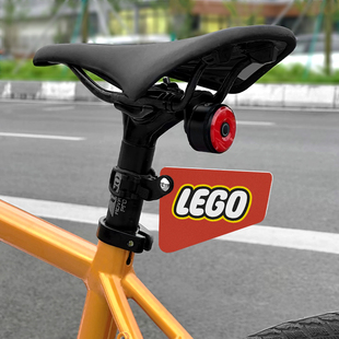 公路车山地车自行车车尾支架亚克力车座管支架破风牌趣味装饰牌