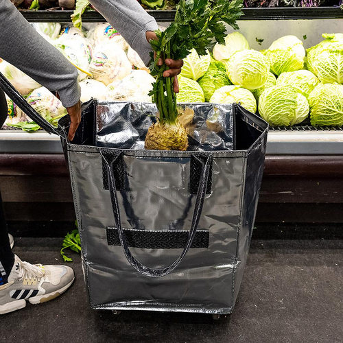 带盖子带拉链可折叠拖轮包