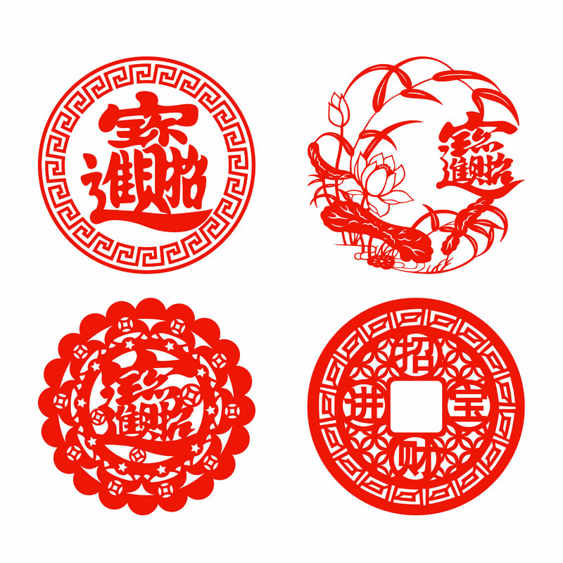 窗花贴纸贴纸剪纸春节新年玻璃门