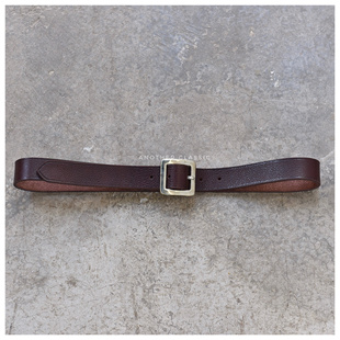 “极度柔软”another25ss意大利水洗摔纹脊背 3cm 白铜带扣腰带