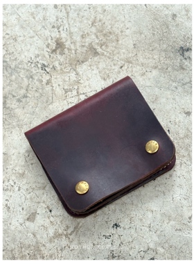 一物系列 Horween cxl酒红色大卡包