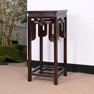 全实木花架中式阔叶黄檀国标边几架客厅艺术品底座