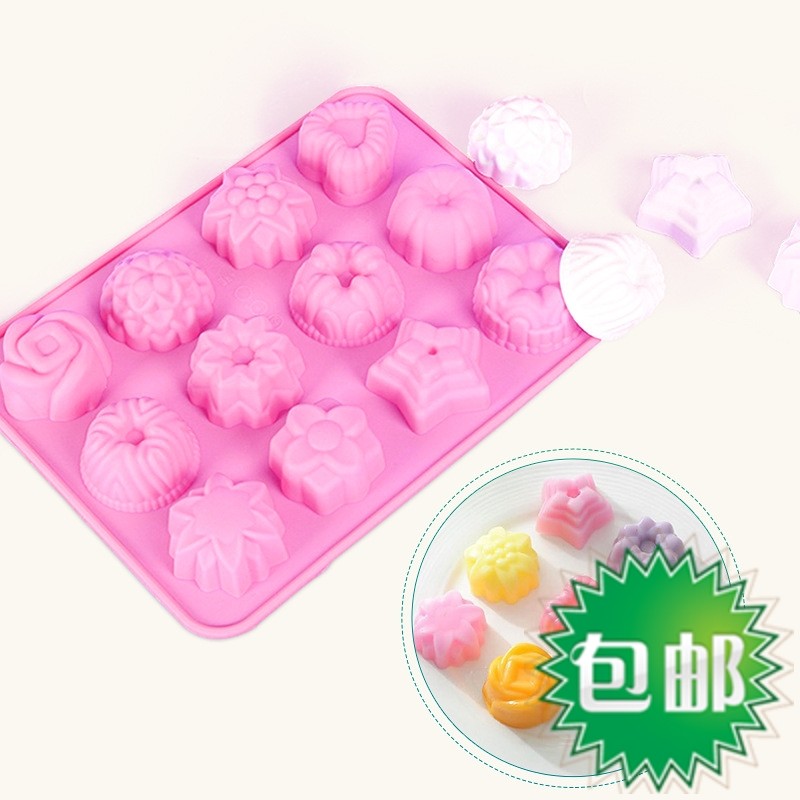 diy手工皂硅胶模具卡通创意花草磨具自制香皂肥皂冷制皂卡通造型