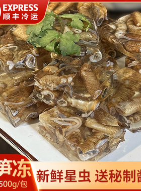 闽南厦门安海特产安海方切土笋冻25枚新鲜土笋鲜做酒店酒楼供应