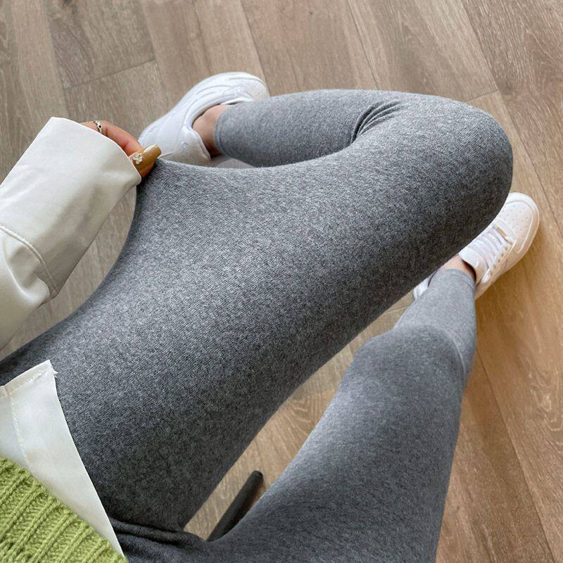 打底裤女外穿薄款春秋款新款春季百搭黑色大弹力高腰小脚裤子