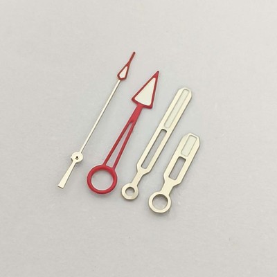 手表配件红白配几何表针四针绿色夜光适合装nh34机芯