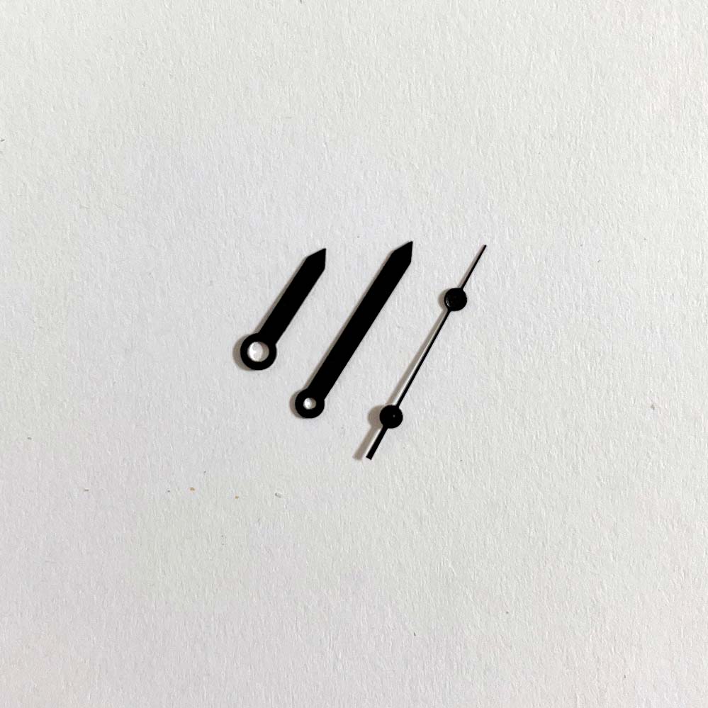 NH35黑色表针三针黑夜光 适合装适装日本NH35/364R/7S机芯