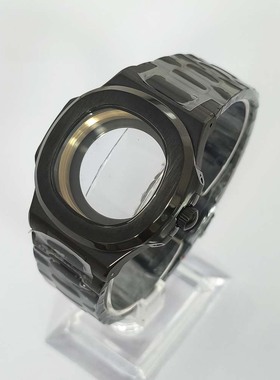 手表配件41mm黑色表壳蓝宝石玻璃表日本NH35/36 4R36/7S自动机芯