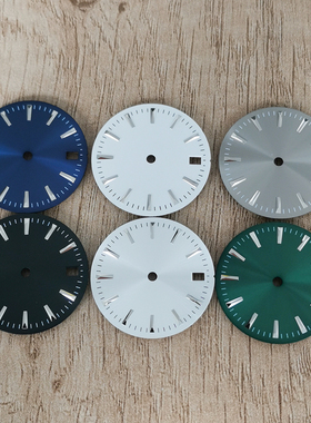 改装手表配件条钉字面太阳纹无logo简约表盘适合NH35/364R/7S机芯