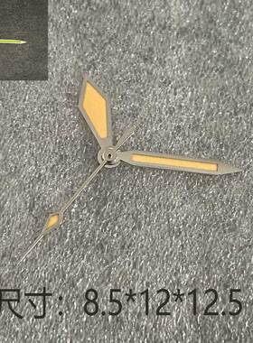 手表配件 复古橙色菱形针 绿夜光 适合装NH35/36/4R/7S自动机芯