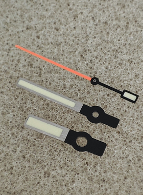 手表配件 表针指针 三针 绿夜光 橙色秒针 适装NH35/36/4R/7S机芯