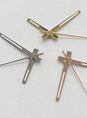 改装手表配件指针绿夜光日志表针银色金色玫色适合装NH35/36机芯