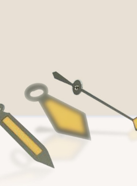 手表配件 三针 银色边缘橘色表针 nh35，nh36机芯