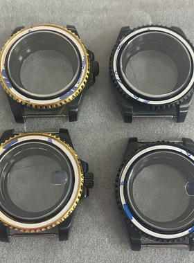 SUB壳 PVD黑色透底表壳 40mm 蓝宝石玻璃 适合装NH35/NH36/4R机芯