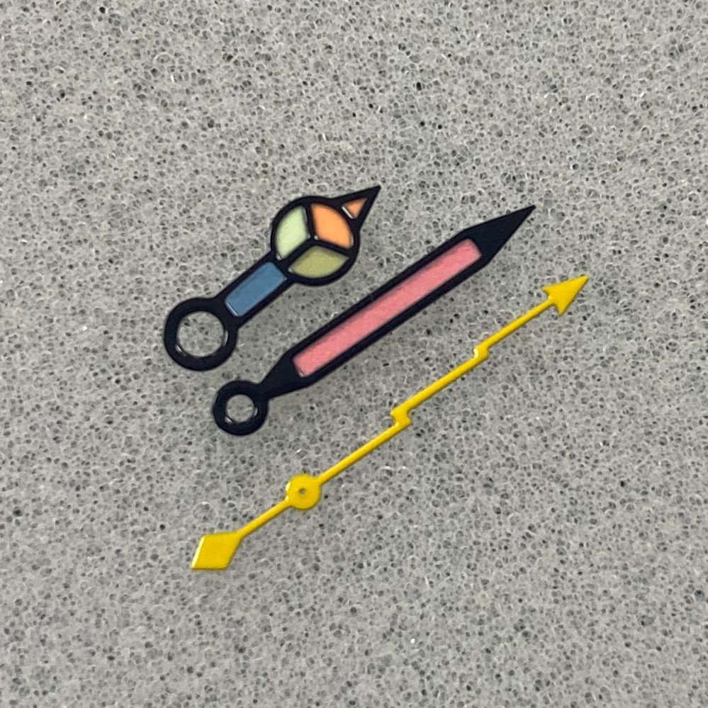 NH35A彩色夜光表针指针闪电秒