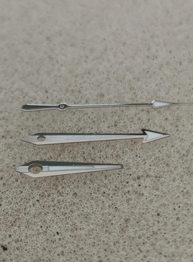 改装手表配件指针 P花银色表针 蓝夜光三针适装NH35/36/4R/7S机芯