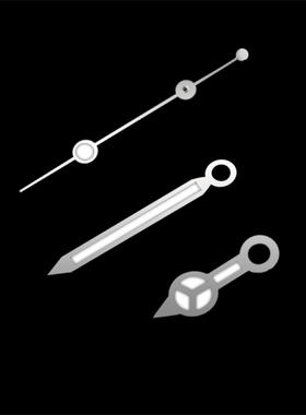 新款银色表针 三针 绿色/蓝色夜光 明珠DG3804，2813机械机芯装