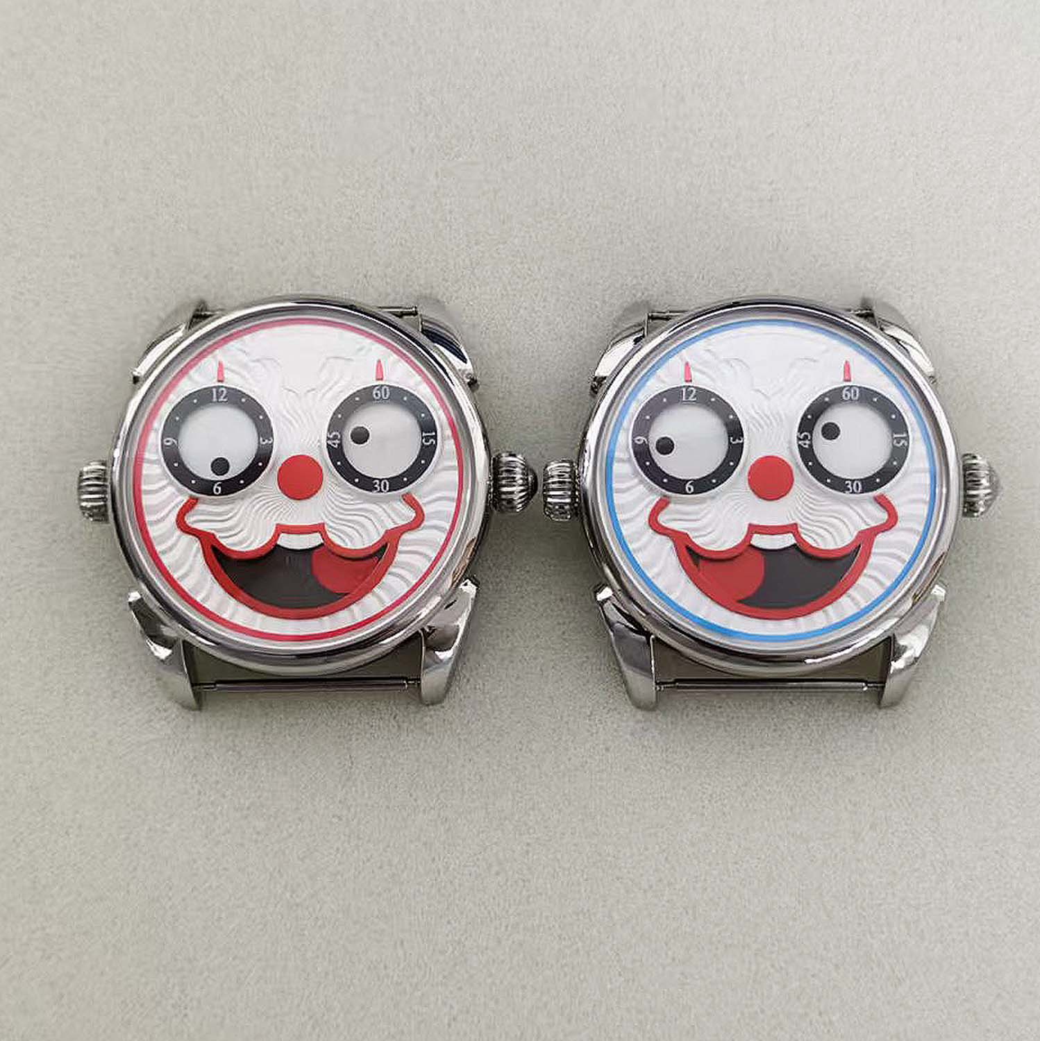 搞怪全自动机械男士手表40mm精钢表NH35机芯表头蓝宝镜面