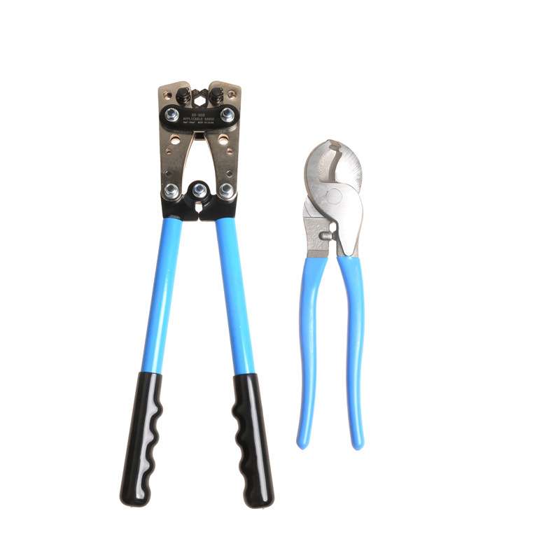 欧式大型压著钳套装可调节铜铝鼻子裸端子压线钳剪线钳