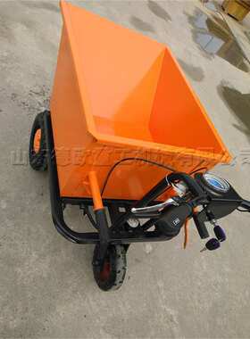 小型重庆叫鸡公车 建筑工地搬运装卸工具车 电动手推自卸翻斗车