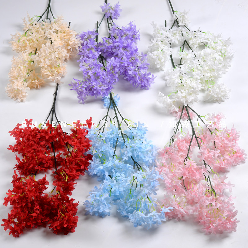 仿真花丁香花加密花瓣紫色樱花