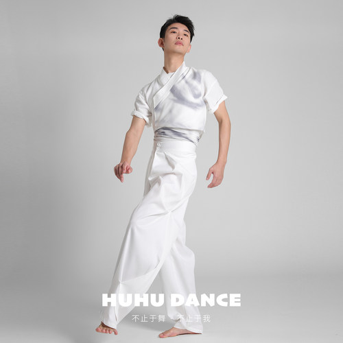 D401现代舞演出服马甲套装男舞蹈表演艺考服装胡沈员