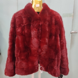 SP4559 潮流女装 玛莎红立领横排 时尚