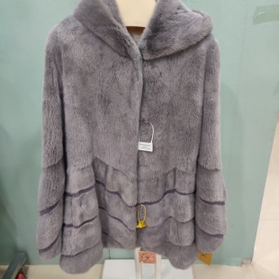新款 水貂皮草外套 胸围100 衣长72 进口天鹅绒貂皮大衣整貂中长款
