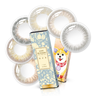 海俪恩美瞳女日抛盒10片装小直径隐形近视眼镜官网旗舰店正品sk