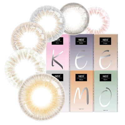 韩国NEO美瞳半年抛女1片情绪系列小直径混血隐形近视眼镜盒