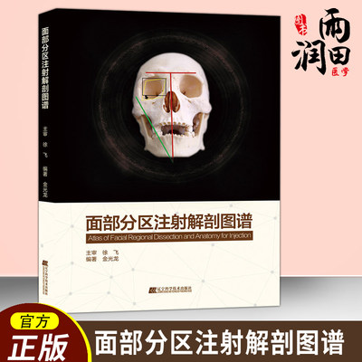 正版包邮 面部分区注射解剖图谱 金光龙著 整形书 面部微注射技术解剖基础医学生医学美容临床医学书籍面部注射医学技术微整形书