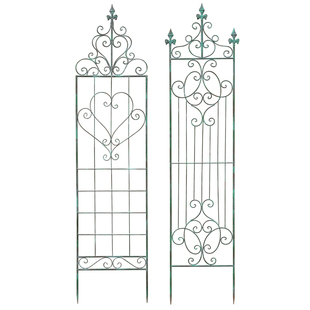 外单铁艺复古网格花架地插式户外庭院爬藤支架阳台花园植物攀爬架