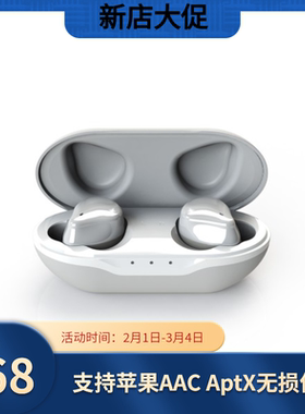 圈铁双单元真无线蓝牙耳机入耳式支持APTX水果AAC穿衣不掉