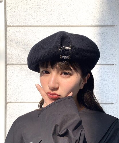 日系原宿金属搭扣贝雷帽子