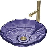 43*43*14 Прозрачный фиолетовый+полный комплект воды