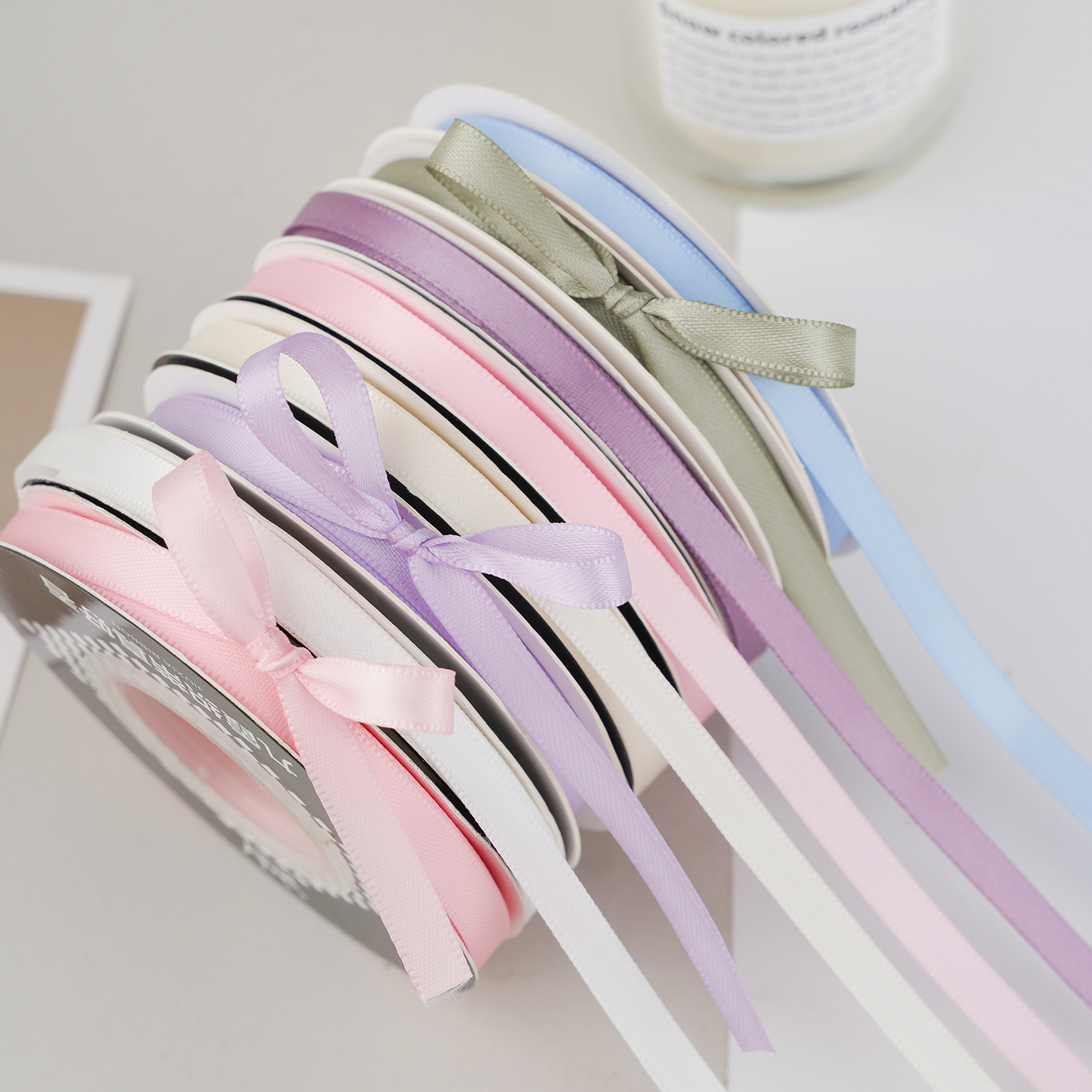 烘焙良品6毫米丝带芭蕾风蛋糕双面加密头饰礼物包装缎带发饰彩带
