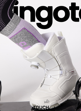 mingoto户外滑雪袜女压力袜专业运动加厚保暖紫色长筒袜配单板