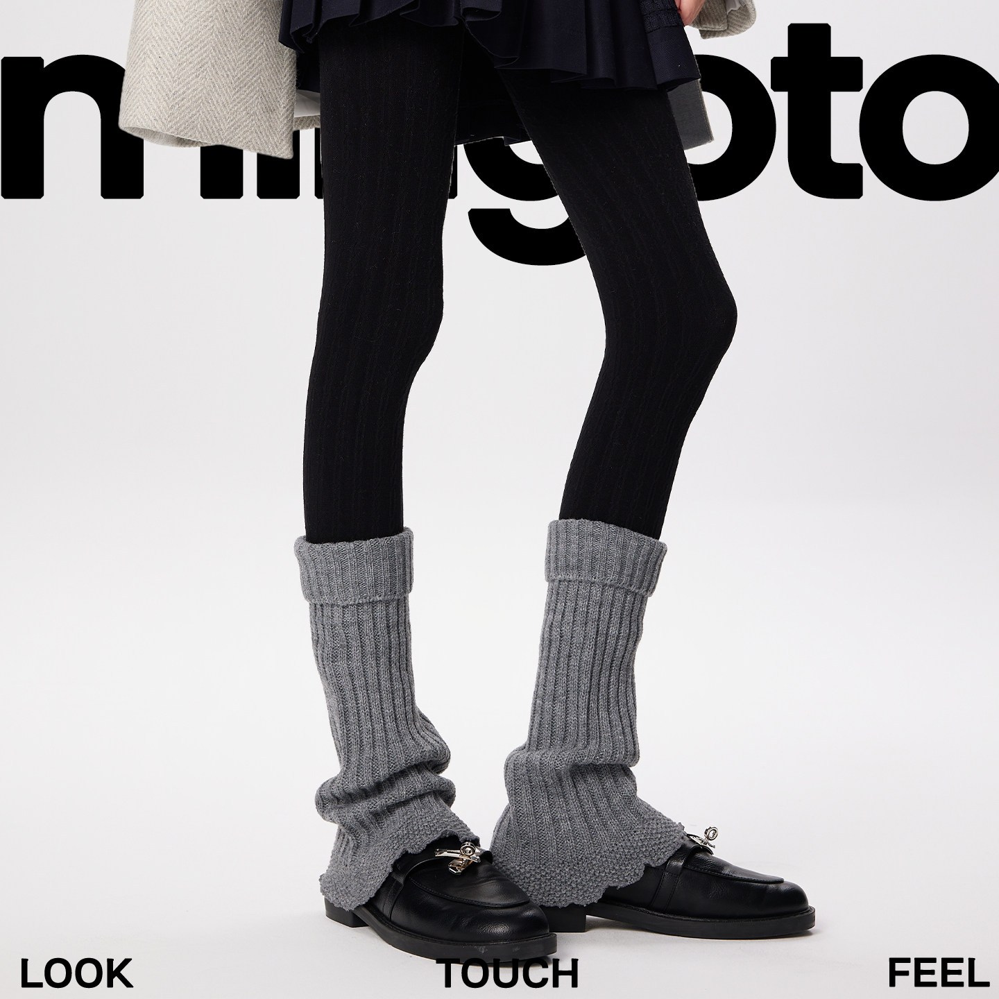 2025网红爆款袜子条纹翻边喇叭堆堆袜套女春秋百搭舒适灰色袜子,女士内衣/男士内衣/家居服,中筒袜,淘宝优惠券,粉丝福利购,淘宝优惠卷