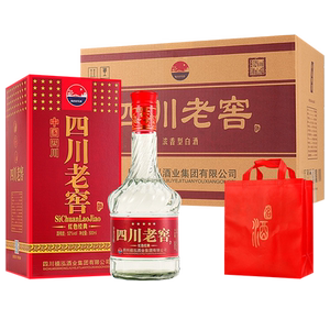 四川老窖白酒52度浓香型500ml*6瓶纯粮食酒水整箱礼盒装送礼酒