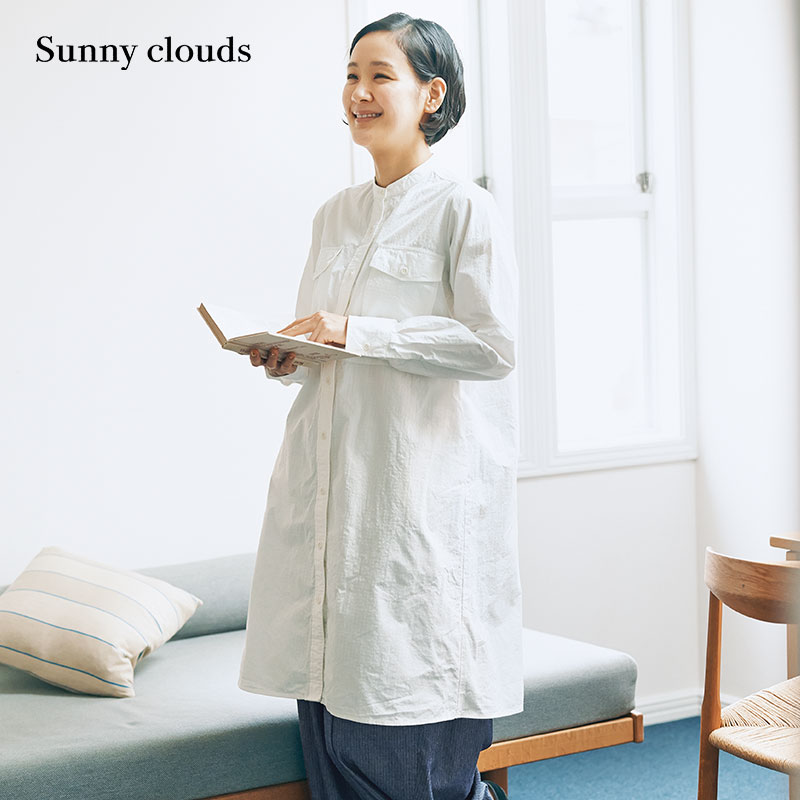 Sunnyclouds女式纯棉暗格连衣裙