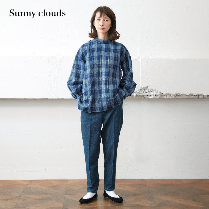 Sunnyclouds女式棉混牛仔萝卜裤